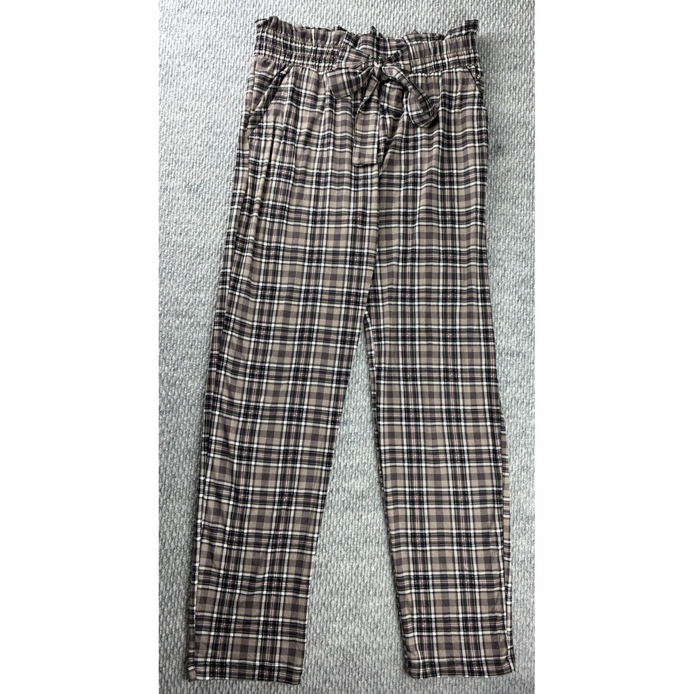 JOE B by JOE BENBASSET Pull-on Stretch Plaid Paper Bag Ankle Pants Medium